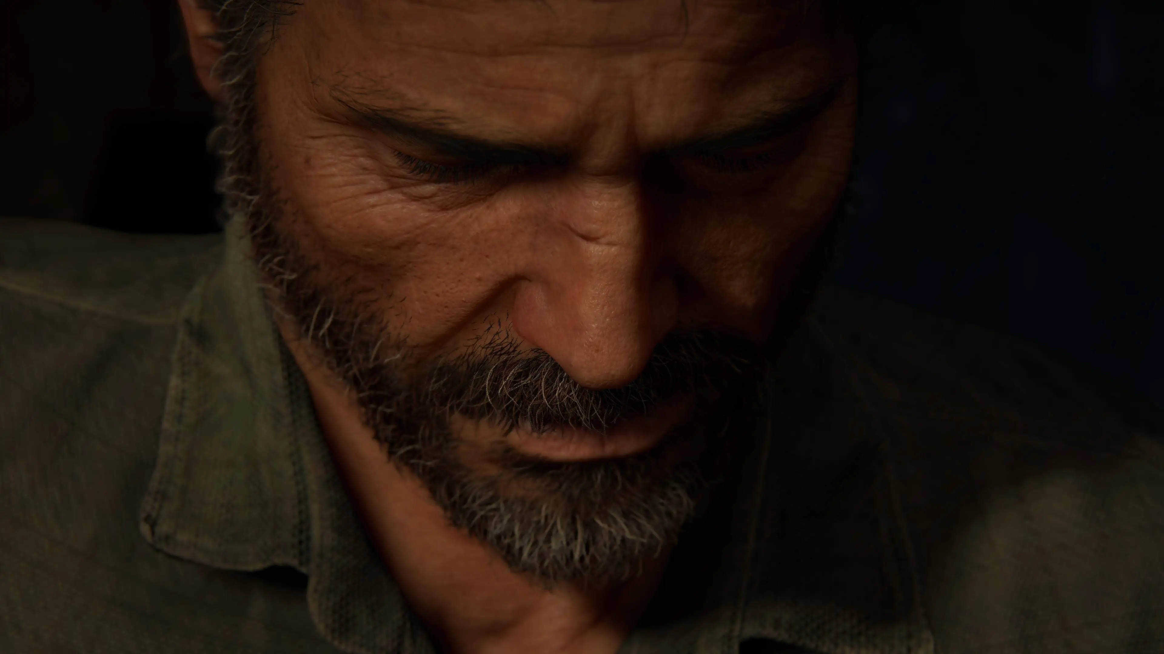 Joel's face, marked by painful memories
